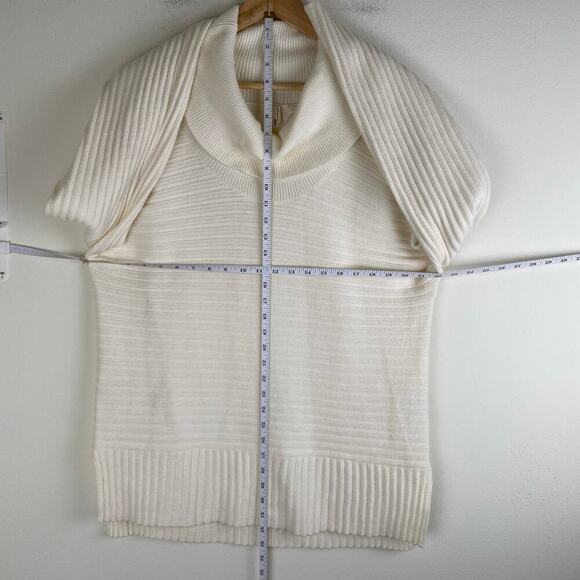 MOTH Brenta Sweater Size XL Ivory Cream Cowl Tunic Relaxed Casual Anthropologie - Picture 16 of 16